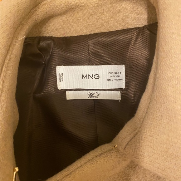 🌹SOLD🌹 MANGO Wool Tan Beige Coat NWOT - Picture 11 of 13